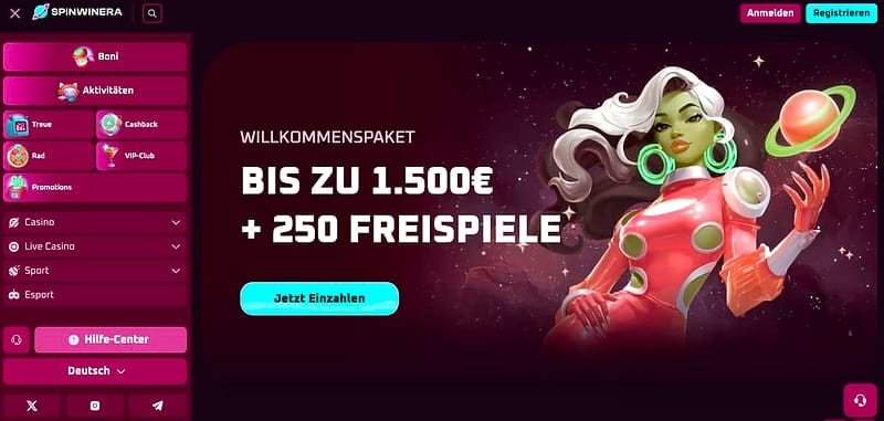 Spinwinera Umsatzbedingungen des Bonus – Falle Nr. 2 - Live Casino und Tischspiele zählen kaum